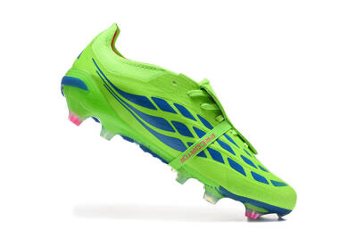 Adidas Predator 26 Elite Fold-Over Tongue FG Football Boots - Green/Electric Lime/Cobalt Blue