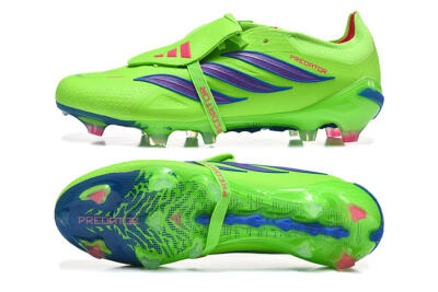 Adidas Predator 26 Elite Fold-Over Tongue FG Football Boots - Green/Electric Lime/Cobalt Blue