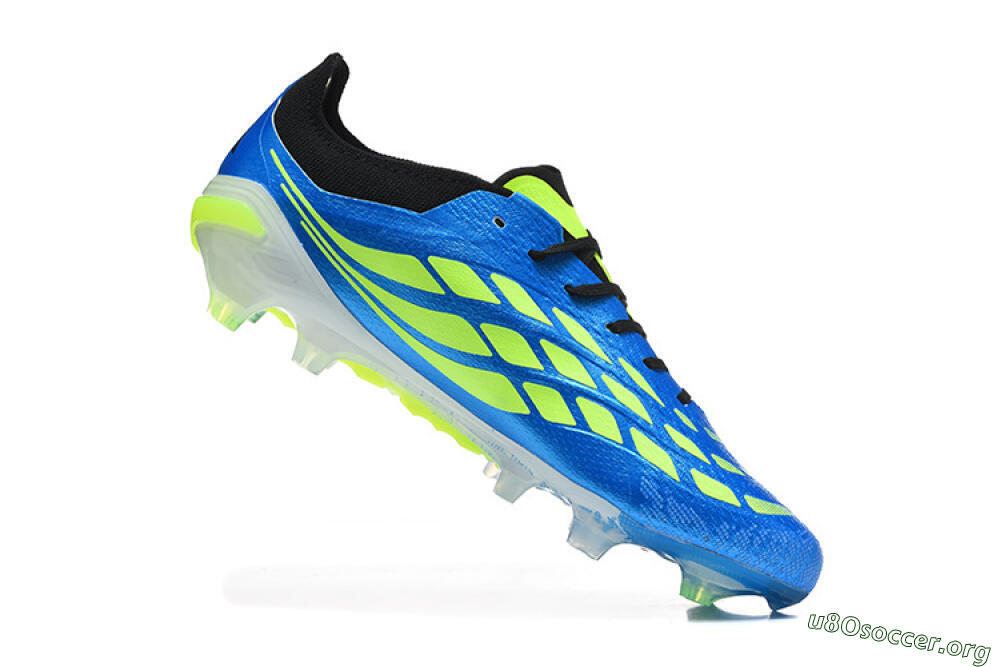 Adidas Predator 26 Elite FG Football Boots - Blue/Electric Blue/Neon Green 7