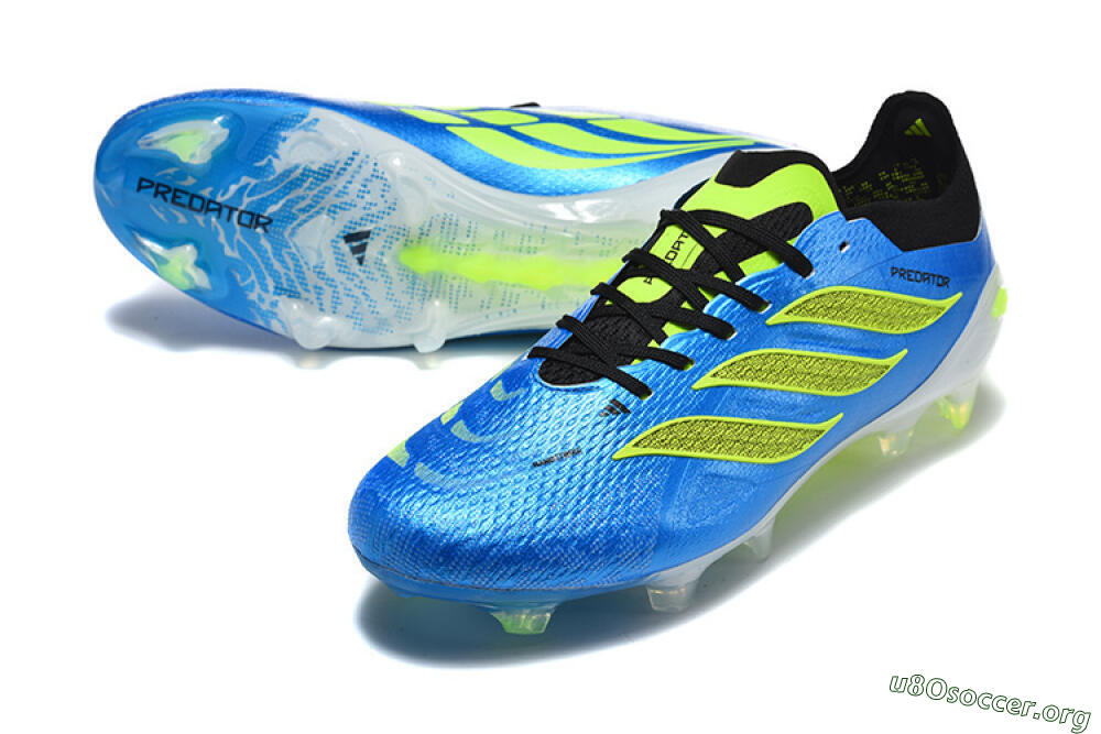 Adidas Predator 26 Elite FG Football Boots - Blue/Electric Blue/Neon Green 0