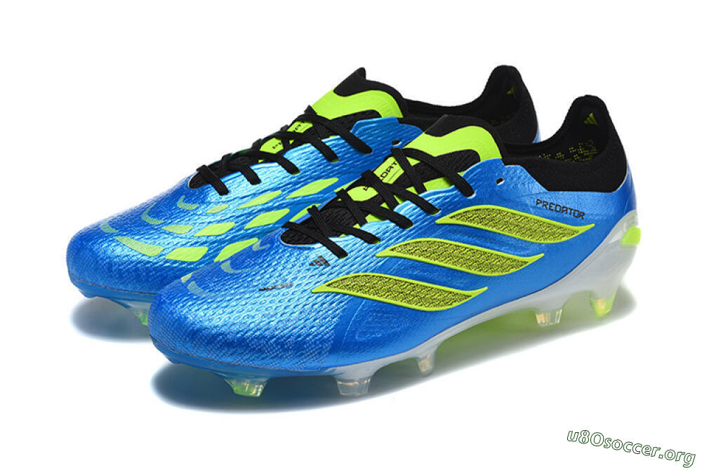Adidas Predator 26 Elite FG Football Boots - Blue/Electric Blue/Neon Green 5