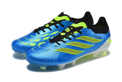 Adidas Predator 26 Elite FG Football Boots - Blue/Electric Blue/Neon Green