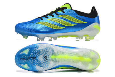 Adidas Predator 26 Elite FG Football Boots - Blue/Electric Blue/Neon Green