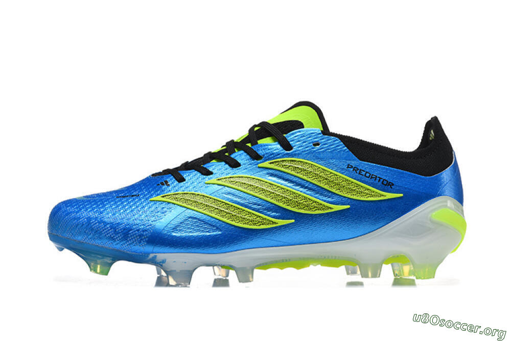 Adidas Predator 26 Elite FG Football Boots - Blue/Electric Blue/Neon Green 3