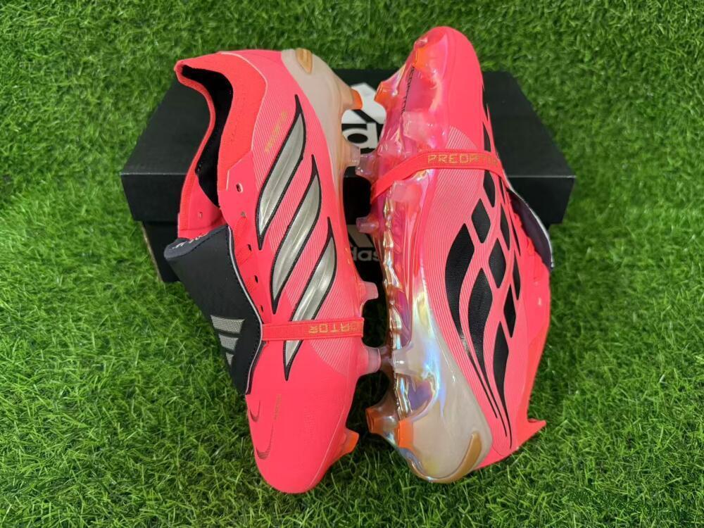 Adidas Predator 26 Elite Fold-Over Tongue FG Football Boots - Pink/Electric Pink/Black