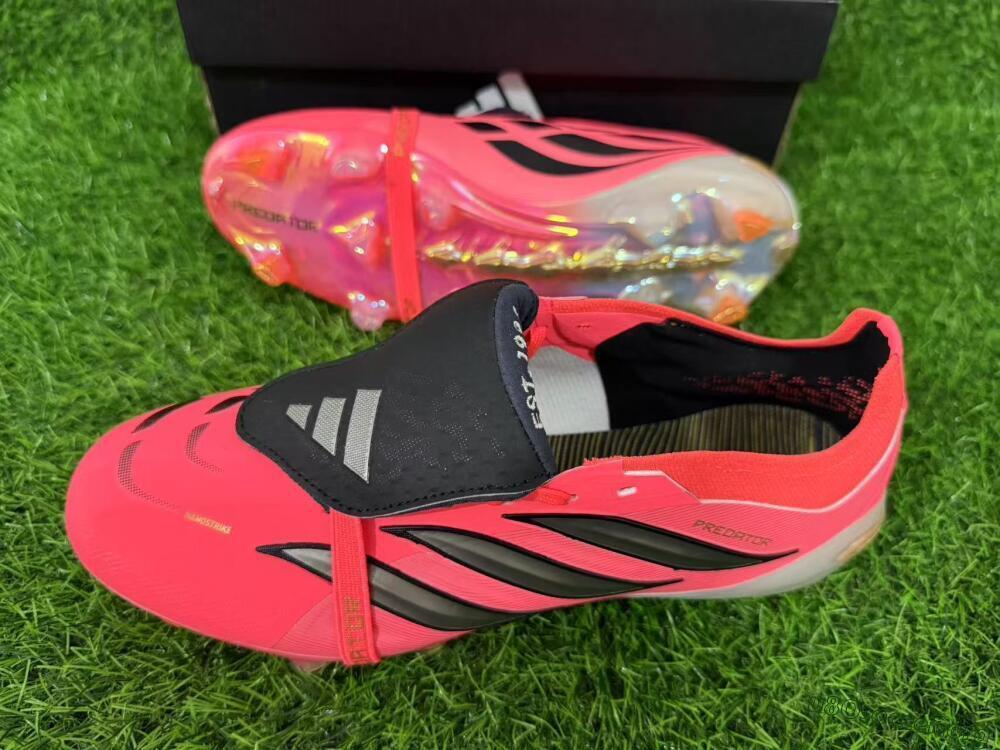 Adidas Predator 26 Elite Fold-Over Tongue FG Football Boots - Pink/Electric Pink/Black