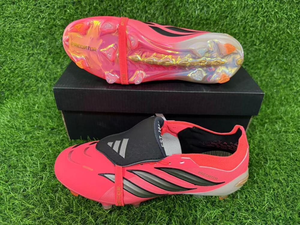 Adidas Predator 26 Elite Fold-Over Tongue FG Football Boots - Pink/Electric Pink/Black
