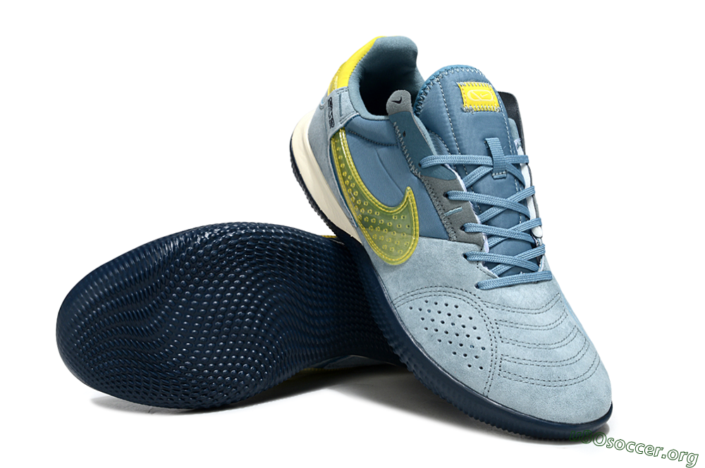 Nike Street Gato IC Football Shoes - Blue/Soft Blue/Sunny Yellow 0