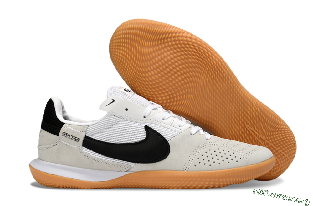 Nike Street Gato IC Football Shoes - White/Black/Orange 2