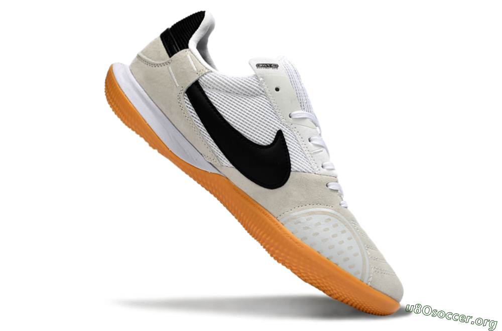 Nike Street Gato IC Football Shoes - White/Black/Orange 4