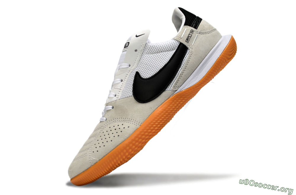 Nike Street Gato IC Football Shoes - White/Black/Orange 5