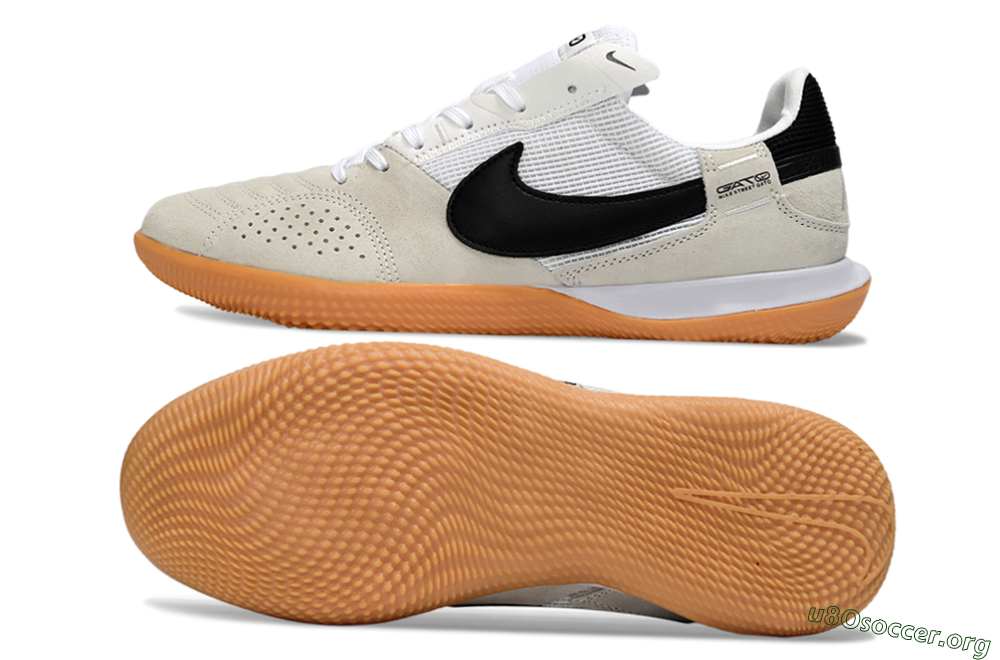 Nike Street Gato IC Football Shoes - White/Black/Orange 1