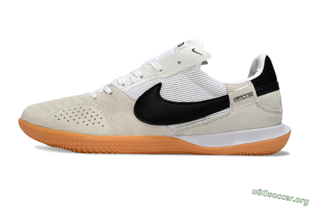 Nike Street Gato IC Football Shoes - White/Black/Orange 3