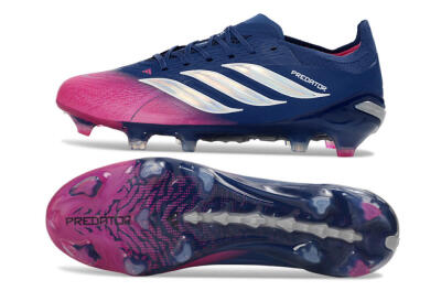 Adidas Predator 26 Elite FG Football Boots - Navy/Electric Pink/Deep Blue