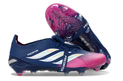 Adidas Predator 26 Elite Fold-Over Tongue FG Football Boots - Navy/Vibrant Pink/Deep Blue