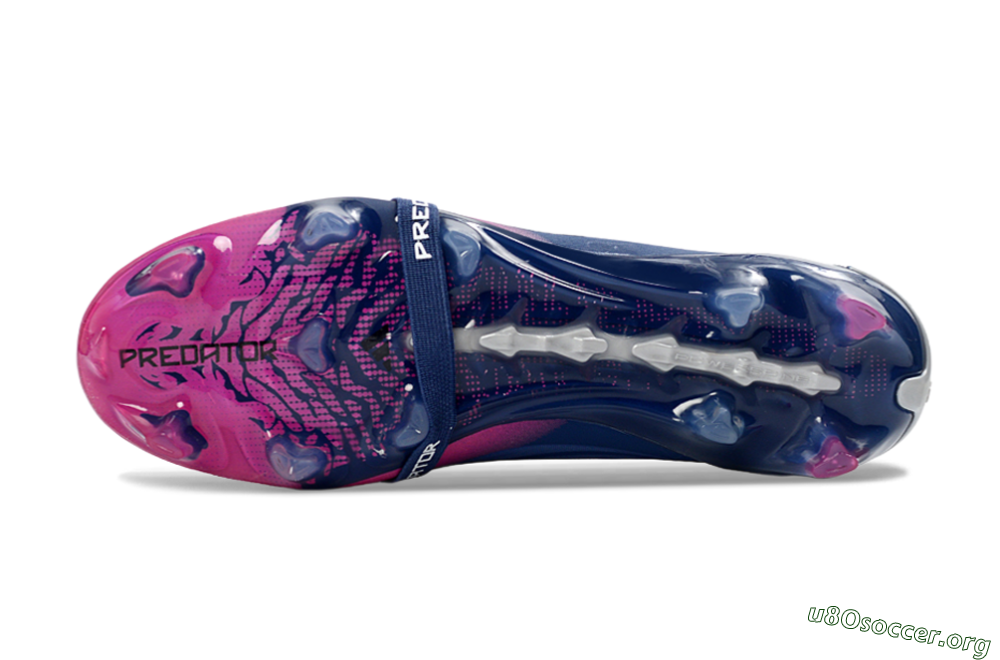 Adidas Predator 26 Elite Fold-Over Tongue FG Football Boots - Navy/Vibrant Pink/Deep Blue 6