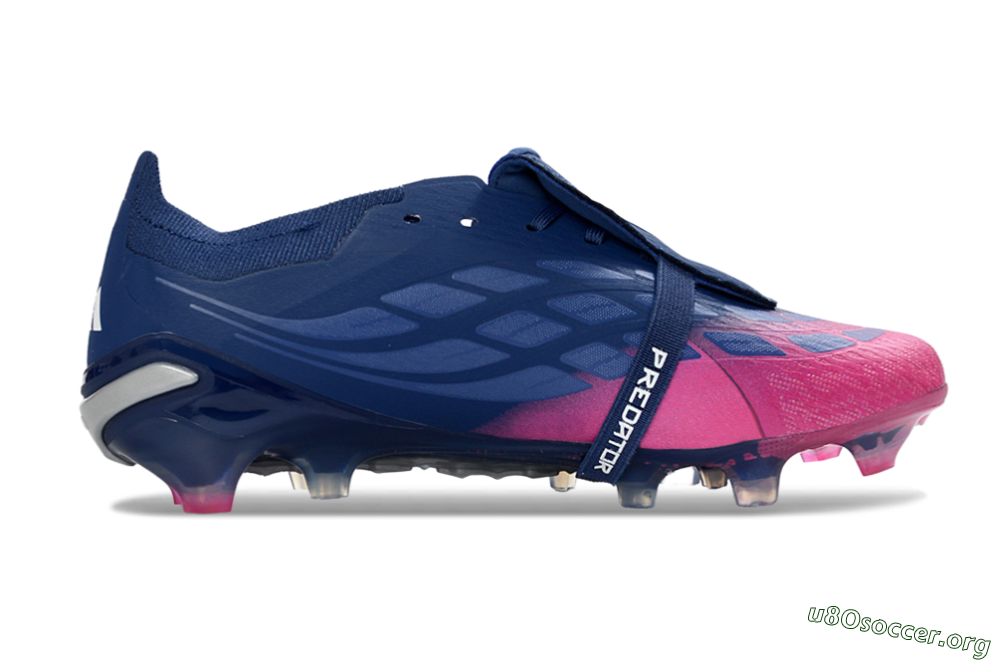 Adidas Predator 26 Elite Fold-Over Tongue FG Football Boots - Navy/Vibrant Pink/Deep Blue 7