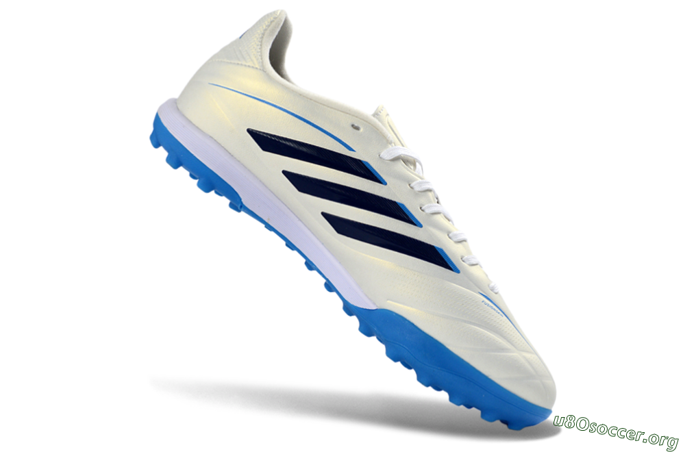 Adidas Copa Pure 3 Elite TF Football Shoes - White/Navy Blue/Cyan Blue 4
