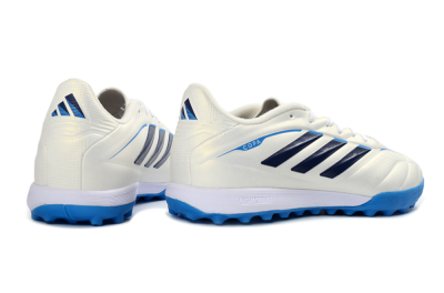 Adidas Copa Pure 3 Elite TF Football Shoes - White/Navy Blue/Cyan Blue