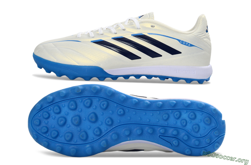 Adidas Copa Pure 3 Elite TF Football Shoes - White/Navy Blue/Cyan Blue 1