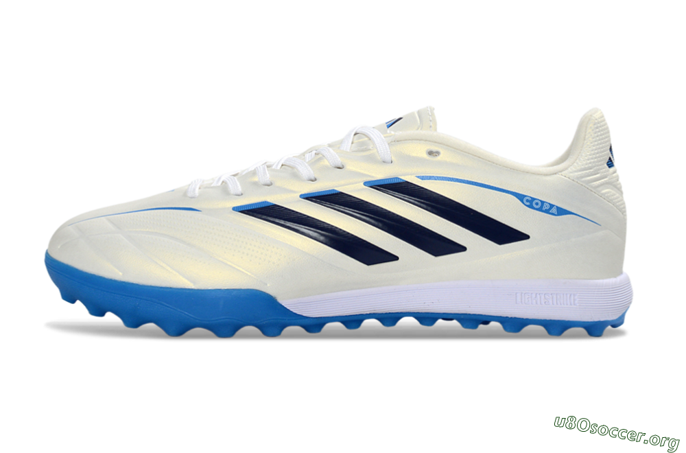 Adidas Copa Pure 3 Elite TF Football Shoes - White/Navy Blue/Cyan Blue 3