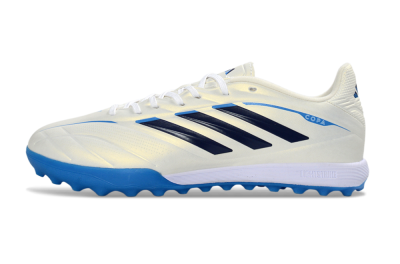 Adidas Copa Pure 3 Elite TF Football Shoes - White/Navy Blue/Cyan Blue