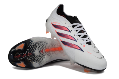 Adidas Predator 26 Elite FG Football Boots - White/Electric Orange/Sleek Black