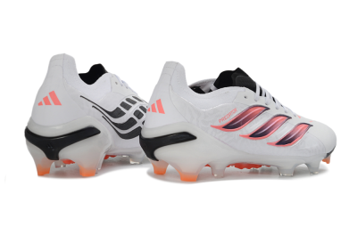Adidas Predator 26 Elite FG Football Boots - White/Electric Orange/Sleek Black