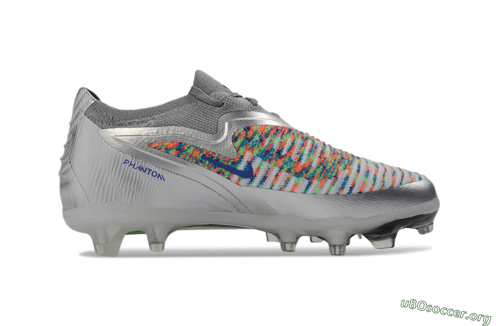 Nike Phantom 6 Elite Low FG Football Boots - Silver/Vibrant Green/Multicolor 5