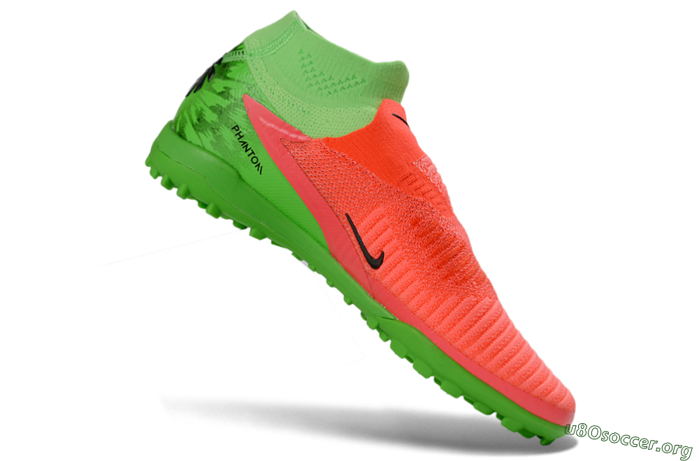 Nike Phantom 6 Elite High TF Football Shoes - Orange/Neon Pink/Lime Green 4