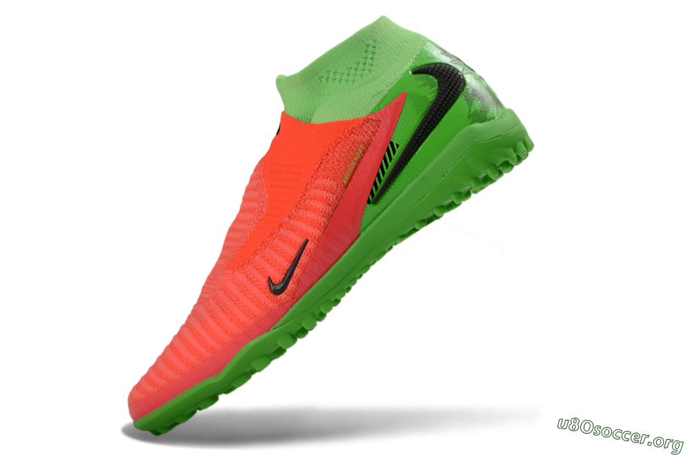Nike Phantom 6 Elite High TF Football Shoes - Orange/Neon Pink/Lime Green 5