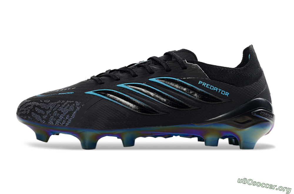 Adidas Predator 26 Elite FG Football Boots - Black/Electric Blue/Rainbow Iridescent 3