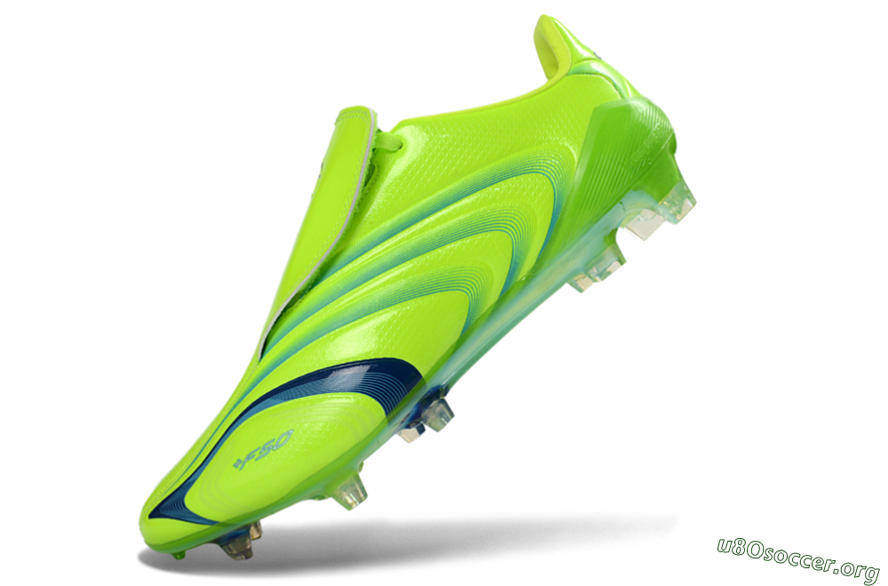 Adidas F50 Elite FG Football Boots - Green/Electric Green/Blue Accent 5