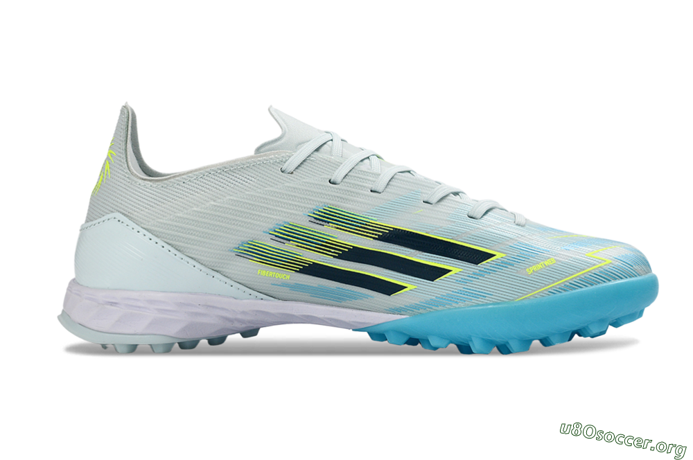 Adidas F50 Pro TF Football Shoes - Blue/Aqua Blue/Neon Yellow 7