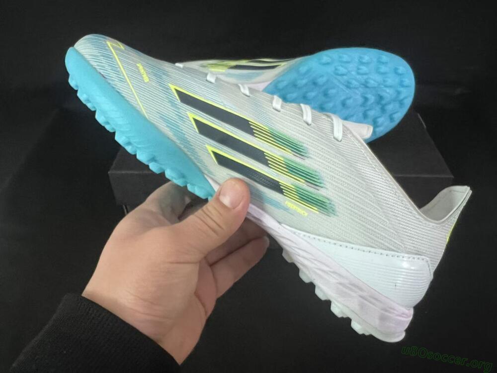 Adidas F50 Pro TF Football Shoes - Blue/Aqua Blue/Neon Yellow