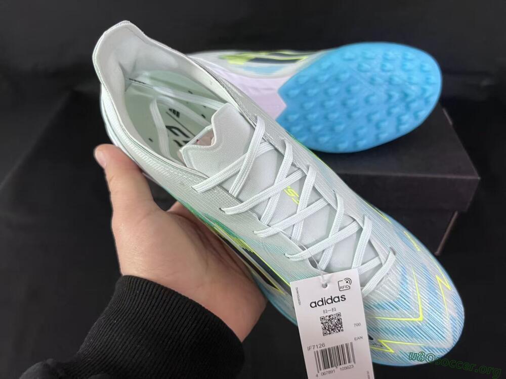 Adidas F50 Pro TF Football Shoes - Blue/Aqua Blue/Neon Yellow