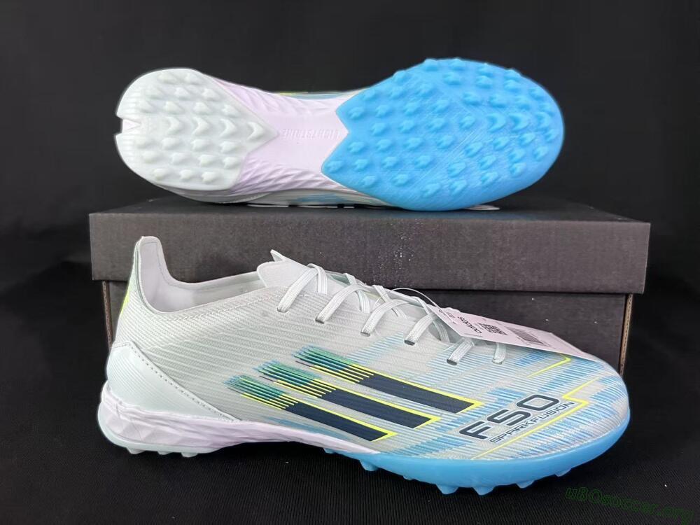 Adidas F50 Pro TF Football Shoes - Blue/Aqua Blue/Neon Yellow