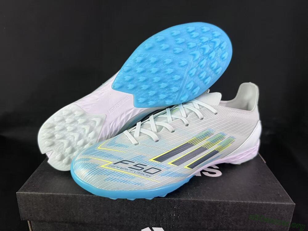 Adidas F50 Pro TF Football Shoes - Blue/Aqua Blue/Neon Yellow