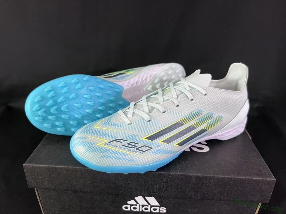 Adidas F50 Pro TF Football Shoes - Blue/Aqua Blue/Neon Yellow