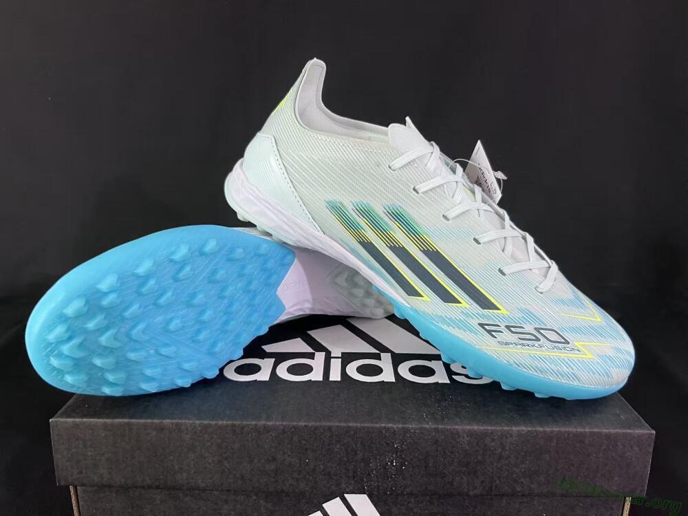 Adidas F50 Pro TF Football Shoes - Blue/Aqua Blue/Neon Yellow