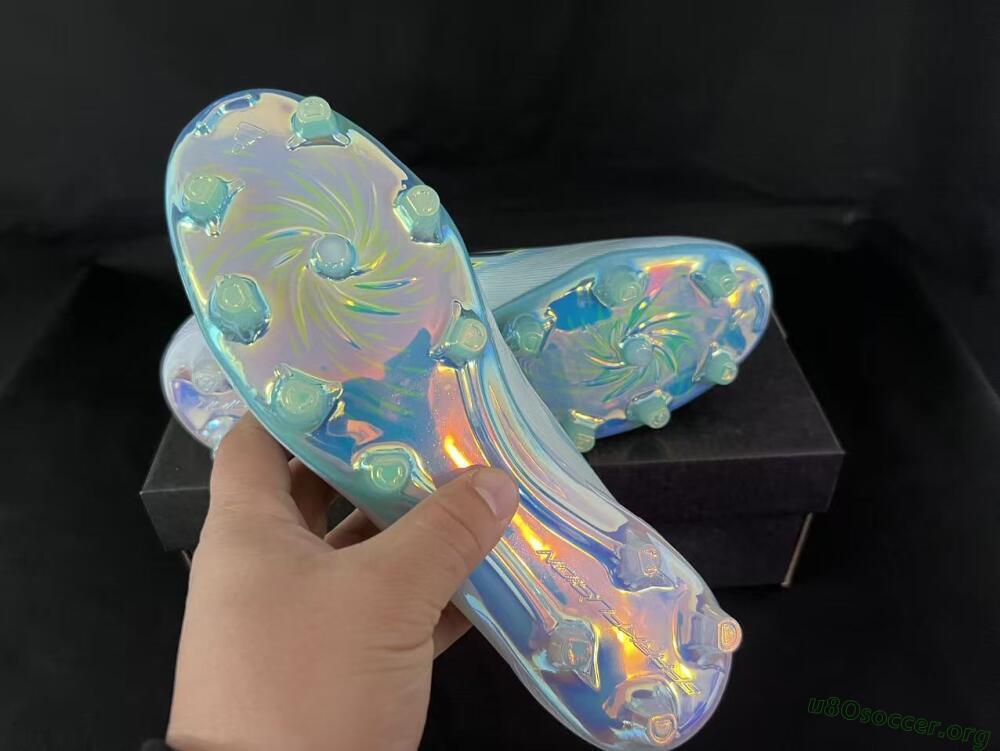 Adidas F50 Elite Laceless FG Football Boots - White/Neon Yellow/Iridescent Blue