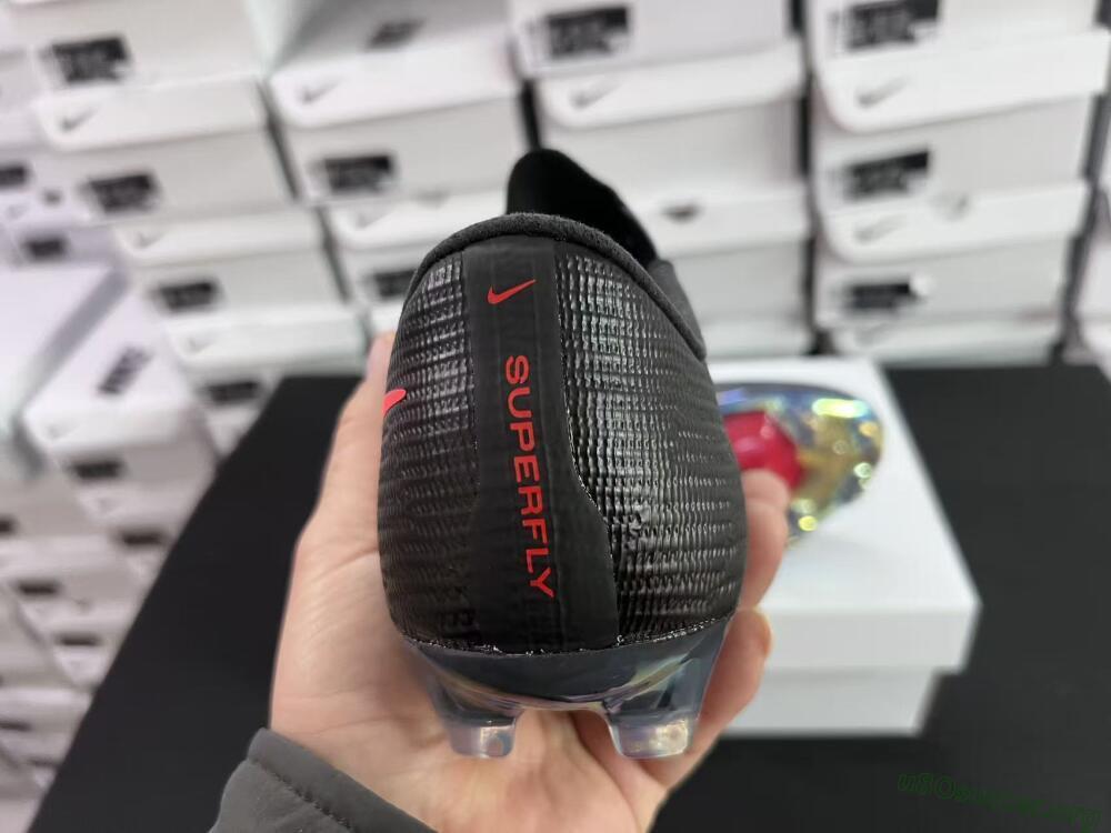 Nike Air Zoom Mercurial Superfly 11 FG Football Boots - Black/Vibrant Orange/Rainbow Burst