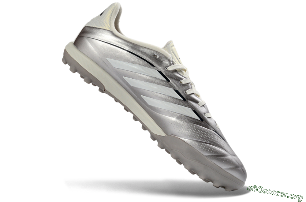 Adidas Copa Pure 2+ Elite TF Football Shoes - Silver/Metallic Gray/White 4