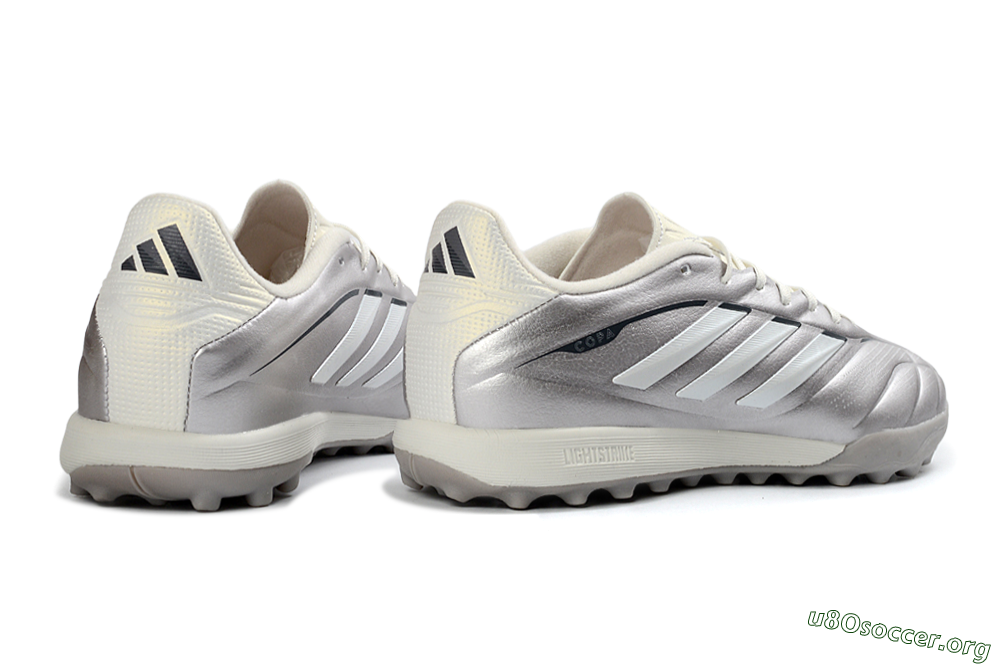 Adidas Copa Pure 2+ Elite TF Football Shoes - Silver/Metallic Gray/White 6