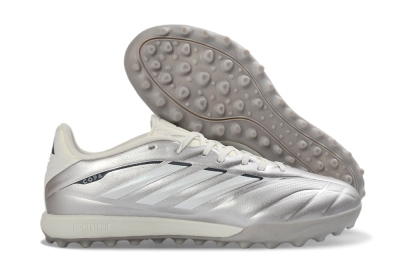 Adidas Copa Pure 2+ Elite TF Football Shoes - Silver/Metallic Gray/White