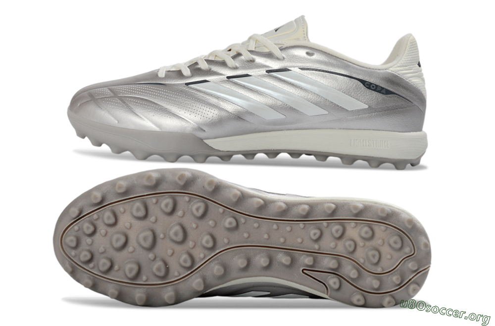 Adidas Copa Pure 2+ Elite TF Football Shoes - Silver/Metallic Gray/White 1
