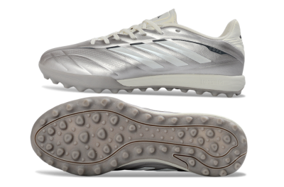 Adidas Copa Pure 2+ Elite TF Football Shoes - Silver/Metallic Gray/White