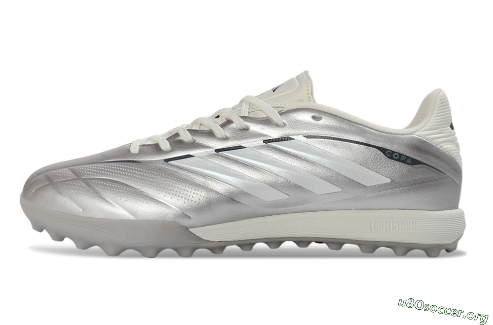 Adidas Copa Pure 2+ Elite TF Football Shoes - Silver/Metallic Gray/White 3