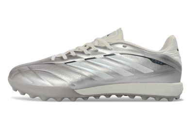 Adidas Copa Pure 2+ Elite TF Football Shoes - Silver/Metallic Gray/White