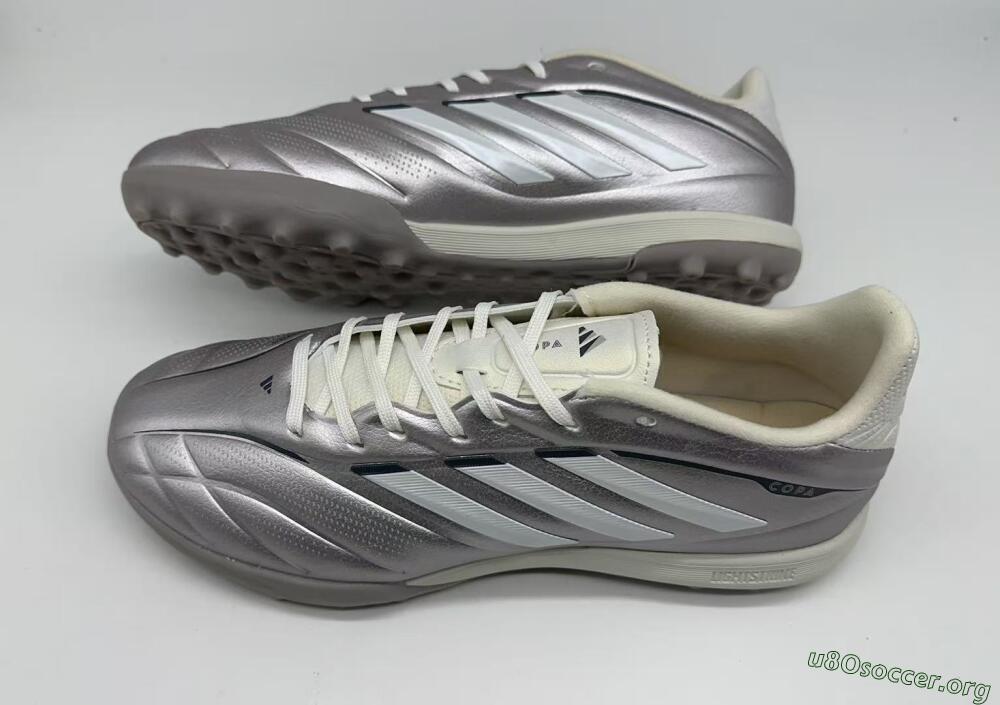 Adidas Copa Pure 2+ Elite TF Football Shoes - Silver/Metallic Gray/White